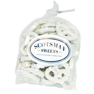 white chocolate covered pretzels scotsman sweets 1/2-pound